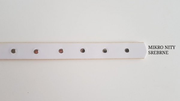 Pasek naramienny - Skóra 3 CM, gładki, nitowany lub oczkowany