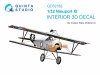 Quinta Studio QD32182 Nieuport XI 3D-Printed & coloured Interior on decal paper (CSM) 1/32