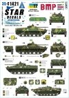 Star Decals 35-C1421 War in Ukraine 22 Ukrainian BMP-1 and BMP-3 in 2022-24 1/35