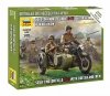Zvezda 6277 Soviet Motorcycle M-72 with Sidecar and Crew