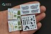 Quinta Studio QD48115 Mirage 2000B 3D-Printed & coloured Interior on decal paper (for Kinetic kit) 1/48