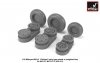Armory Models AW32009 Mikoyan MiG-21 Fishbed wheels w/ weighted tires, early 1/32