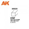 AK Interactive AK6529 STRIPS 2.00 X 2.00 X 350MM – STYRENE STRIP – (9 UNITS)