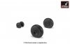 Armory Models AW72058 Mil Mi-6 Hook wheels w/ weighted tires 1/72