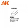 AK Interactive AK6520 STRIPS 1.00 X 2.00 X 350MM – STYRENE STRIP – (10 UNITS)