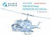 Quinta Studio QDS-48286 UH-1C 3D-Printed & coloured Interior on decal paper (HobbyBoss)(Small version) 1/48