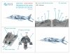 Quinta Studio QDS-48303 Harrier Gr.1/Gr.3 Early 3D-Printed & coloured Interior on decal paper (Kinetic) (Small version) 1/48