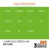 AK Interactive AK11225 LUMINOUS GREEN – INK 17ml