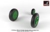 Armory Models AW32011 Mikoyan MiG-21 Fishbed wheels w/ weighted tires, late 1/32