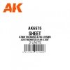 AK Interactive AK6575 0.7MM THICKNESS X 245 X 195MM – STYRENE SHEET – (2 UNITS)