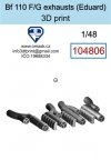 Omask 104806 Bf 110 F/G exhaust (for Eduard) 3D print 1/48