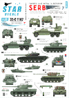 Star Decals 35-C1142 Serbian (SVK and VRS) M18 Hellcat, M36B2 Jackson, M84, PT-76B, BTR-50PK, M53/59 Praga SPAAG 1/35