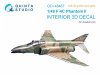 Quinta Studio QD+48487 F-4C Phantom II 3D-Printed & coloured Interior on decal paper (Academy) (with 3D-printed resin parts) 1/48