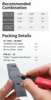 DSPIAE PT-TH05 PRO WING Tungsten Steel Push Broach (Cyan)