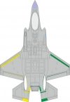 Eduard CX655 F-35A RAM panels late Tamiya 1/72
