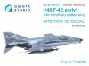 Quinta Studio QDS-48387 F-4E early with slatted wing 3D-Printed & coloured Interior on decal paper (Meng) (Small version) 1/48