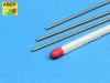 Aber BR11 Pręty mosiężne fi 1,1mm długość 245mm x 3 szt. / Brass round rods fi 1,1mm length 245mm x 3 pcs.