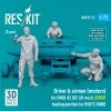 RESKIT RSF72-0072 Driver & airmen (modern) (3 pcs) (MHU-83 D/E lift truck LOWER loading position for RSK72-0008) (3D Printed) 1/72