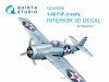 Quinta Studio QD48459 F4F-3 early 3D-Printed coloured Interior on decal paper (Eduard) 1/48