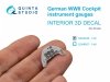 Quinta Studio QD32248 German WWII Cockpit instrument gauges 3D-Printed & coloured Interior on decal paper (All Kits) 1/32