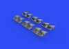 Eduard 632139 P-40 exhaust stacks fishtail 1/32 HASEGAWA