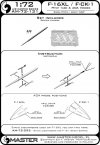 Master AM-72-131 F-16XL / F-CK-1 Prototypes Pitot tube & AOA Probes (1:72)