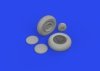 Eduard 648962 P-47D wheels cross tread MINIART 1/48