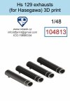 Omask 104813 Hs 129 Exhausts (for Hasegawa/Hobby 2000) 3D print 1/48