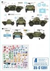 Star Decals 35-C1391 Ferrets in Cyprus # 2. Canadian UNFICYP Ferret Mk 1 and Mk 2 1/35