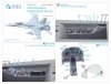 Quinta Studio QDS-32101 F/A-18C Early 3D-Printed coloured Interior on decal paper (Academy) (Small version) 1/32