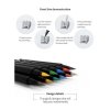 DSPIAE MK-08 Mecha Grey Soft Tipped Marker Pen