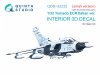 Quinta Studio QD+32232 Tornado ECR Italian 3D-Printed & coloured Interior on decal paper (Italeri) (with 3D-printed resin parts) 1/32