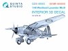 Quinta Studio QDS-48583 Westland Lysander Mk.III 3D-Printed & coloured Interior on decal paper (Airfix) (small version) 1/48