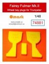 Omask 74881 Fairey Fulmar Mk.II wheel bay plugs (for Trumpeter 05823) 1/48