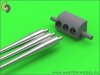 Master SM-350-074 USS Indianapolis CA-35 (1945) armament - 8in (9pcs), 5in (8pcs) barrels with resin trunnion - fits Trumpeter model