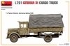 Miniart 35450 L701 GERMAN 3T CARGO TRUCK 1/35
