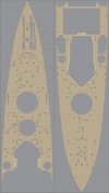 Pontos 35008WD1 HMS King George V Wooden Deck set (1:350)
