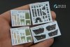 Quinta Studio QD48116 Mirage 2000D 3D-Printed & coloured Interior on decal paper (for Kinetic kit) 1/48
