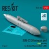 RESKIT RS48-0486 SUU-23 20mm gun pod (close gun bay) for British Phantom (RAF & RN) (1 pcs) (3D Printed) 1/48