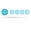 Milan 10468 Blister pack 4 round brushes (goat & synthetic hair) white handle 101w series no 2, 4, 6 and 8