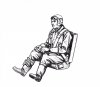 CMK F48368 Bf-109G German Pilot seated (EDUARD) 1/48