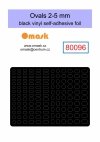 Omask X8001 Universal set 1 - black vinyl foil (80092, 80093, 80094, 80095, 80096)
