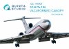 Quinta Studio QC144002 Tu-154 vacuuformed clear canopy (for Zvezda kit) 1/144