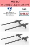Omask 104829 MG-81J L (2 pcs) and R (2 pcs) 3D print 1/48