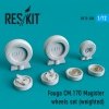 RESKIT RS72-0308 FOUGA CM.170 MAGISTER WHEELS SET (WEIGHTED) 1/72