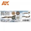 AK Interactive AK11751 US ASIA MINOR SCHEME (IIAF / IRIAF AIRCRAFT COLORS) 4x17 ml