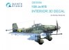 Quinta Studio QD35054 Ju 87G 3D-Printed & coloured Interior on decal paper ( Border Model ) 1/35