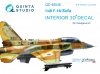 Quinta Studio QD48046 F-16I 3D-Printed & coloured Interior on decal paper (for Hasegawa kit) 1/48