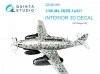 Quinta Studio QD48185 Me 262B-1a/U1 3D-Printed & coloured Interior on decal paper (for Dragon ) 1/48