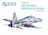 Quinta Studio QD48197 F-5F Tiger II 3D-Printed & coloured Interior on decal paper (for AFV Club ) 1/48